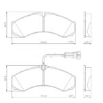 Pastillas de Freno (0585)(164MM) IVECO DAILY 35-30-49 (CON SENSOR)