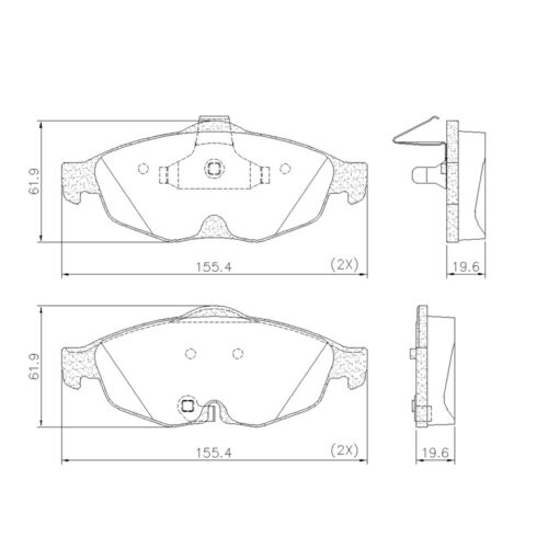 Pastillas de Freno (0759)(155MM) DODGE - CHRYSLER  STRATUS