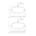 Pastillas de Freno (0834)(162MM) PEUGEOT 407, 408, 607 / CITROEN C5, C6 (04/...