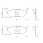 Pastillas de Freno (1049)(146MM) VW GOL TREND, SAVEIRO, VOYAGE,