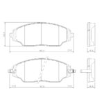 Pastillas de Freno (1087)(142MM) CHEVROLET SPIN, COBALT, SONIC,ONIX