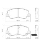 Pastillas de Freno (1124) (133MM) TOYOTA ETIOS (12/...)/ HYUNDAI ELANTRA