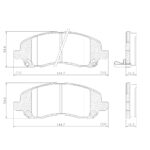 Pastillas de Freno (0934)(144MM) JEEP COMPASS/ DODGE JOURNEY/ MITSUBISHI