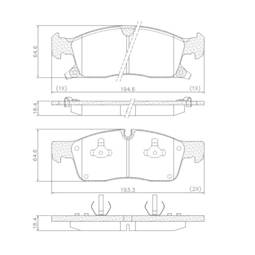 Pastillas de Freno (1052)(193MM) GRAND CHEROKEE III/  (10/....) M.BENZ GL400
