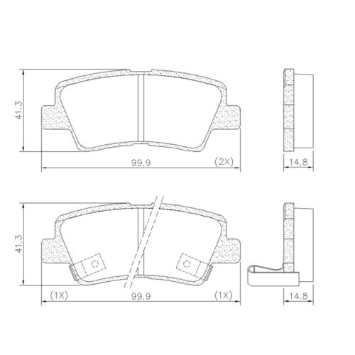 Pastillas de Freno (1003)(99MM) HYUNDAI SONATA, VALESTER / KIA AMANTI, SOUL