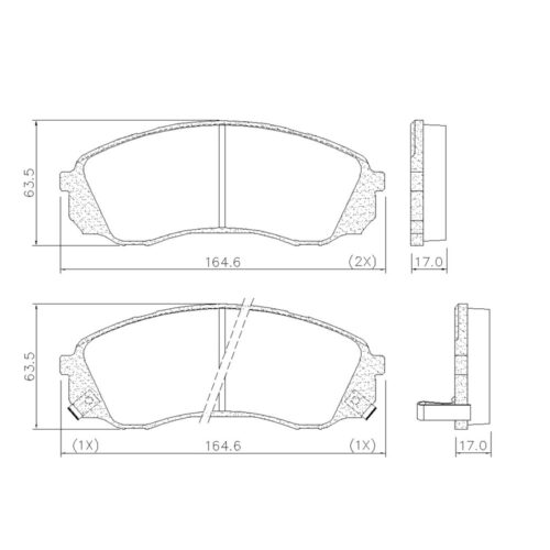 Pastillas de Freno (0922) (164MM) HYUNDAI H1 / KIA CARNIVAL (MZ-3199M)