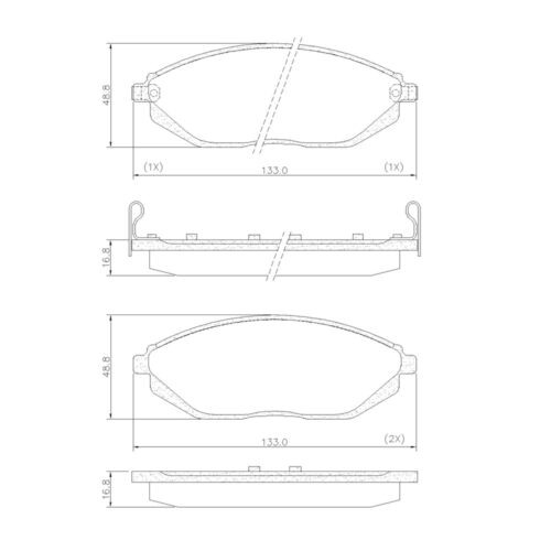Pastillas de Freno (1107) (133MM) CHEVROLET SPARK (10/...)/ DAEWOO MATIZ III