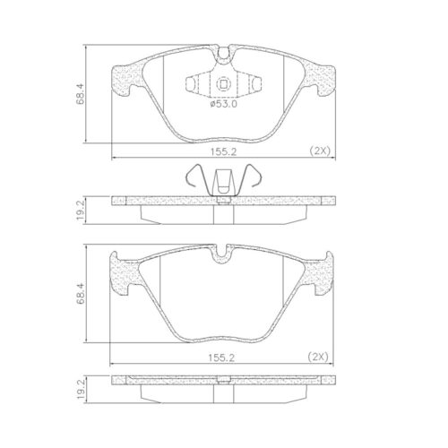 Pastillas de Freno (1093) (155MM) SERIE 3 320-323-325
