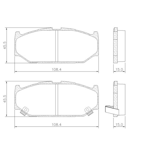 Pastillas de Freno (0949) (108MM) SUZUKI SWIFT III 1.3-1.5-1.6 (05/...)