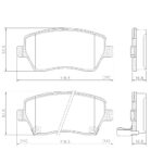 Pastillas de Freno (1075)(116MM) RENAULT DUSTER, LOGAN, KANGOO II, CLIO,OROCH