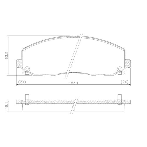 Pastillas de Freno (1138)(183MM) DODGE JOURNEY, DODGE - CHRYSLER GRAND CARAVAN