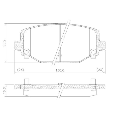 Pastillas de Freno (1139)(130MM) DODGE JOURNEY TRAS
