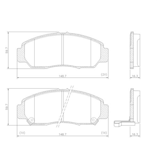 Pastillas de Freno (0957) (148 MM) ACURA/HONDA ACCORD-STEPWAGON