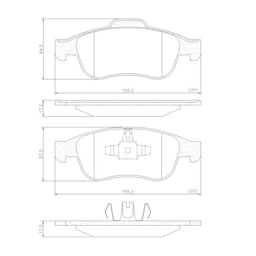 Pastillas de Freno (1033)(155MM) RENAULT FLUENCE, DUSTER, MEGANE-OROCH / DACIA