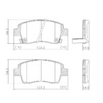 Pastillas de Freno (1109)(122MM) TOYOTA ETIOS, YARIS (MZ-3246M)