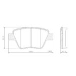 Pastillas de Freno (0993)(109MM) VW VENTO, PASSAT,CIROCCO,GOLF,VENTO TRASERA