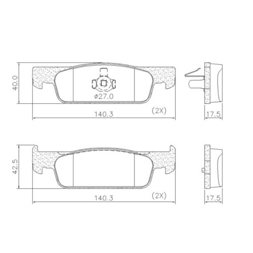 Pastillas de Freno (1116) (140MM) RENAULT LOGAN, SANDERO 1.6 8V(ARAÑA CHICA)
