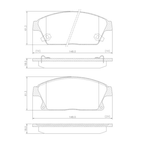 Pastillas de Freno (1089)(148MM) CHEV CRUZE II 1.6-1.8-2.0  (09/...)/ TRACKER