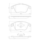 Pastillas de Freno (155MM) CITROEN C4 LOUNGE, GRAND PICASSO, DS4