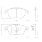 Pastillas de Freno (1150) (156MM) PEUGEOT 308CC/ 3008/ RCZ/ 5008 1.6-2.0 16V