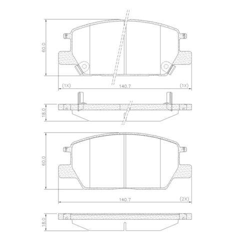Pastillas de Freno () (140MM) CHEVROLET CAMARO 6.2- EQUINOX 1.5 (18/...)