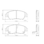 Pastillas de Freno (0952)(136MM) HONDA FIT II - INSIGHT II (08/..), CIVIC
