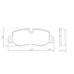 Pastillas de Freno (1166)(118MM) MERCEDES BENZ VITO- V CLASS C (14/...) TRASERA