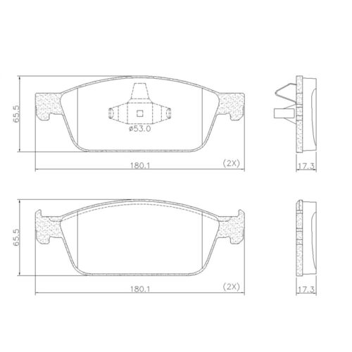 Pastillas de Freno (1117) (180MM) FORD KUGA/ FOCUS III/ TRANSIT 2.2