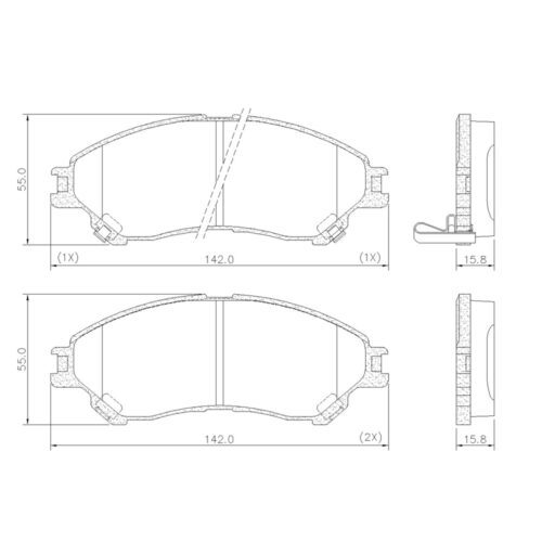 Pastillas de Freno ()(142MM) SUZUKI VITARA 1.6 16V