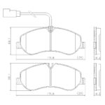 Pastillas de Freno (1134)(171MM) FORD TOURNEO, FORD TRANSIT VI DEL.