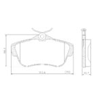 Pastillas de Freno (0917)(113MM)PEUGEOT EXPERT/ FIAT SCUDO TRASERA/ CITROEN
