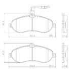 Pastillas de Freno (0916)(162MM) PEUGEOT EXPERT / FIAT ESCUDO / CITROEN JUMPY