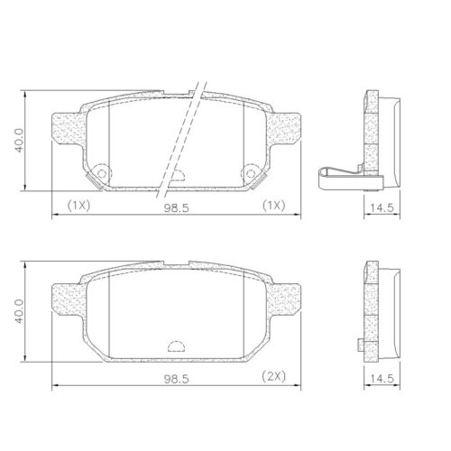 Pastillas de Freno ()(98MM) SIZUKI VITARA 1.6 16V TRASERA