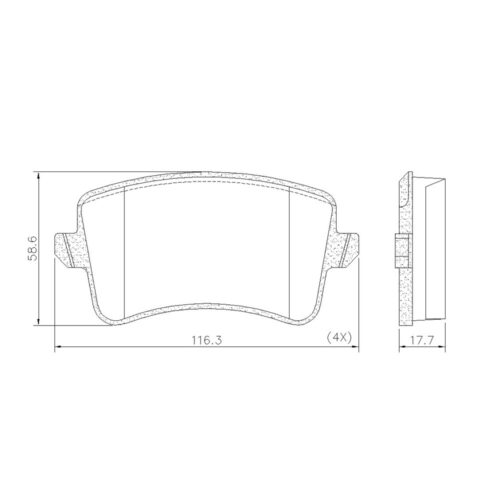 Pastillas de Freno (1080)(116MM) AUDI A4 AVANT/ A5/ A6/ Q5 (07/...) TRASERA
