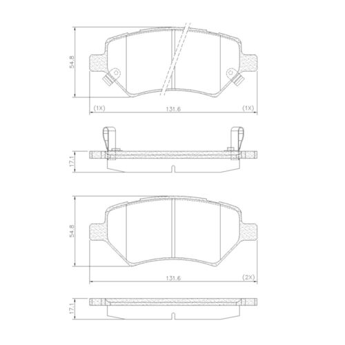Pastillas de Freno (0982) (131MM) CHERY ARRIZO 3-5/ FLAWIN/ SKIN/ TIGGO (08/..)