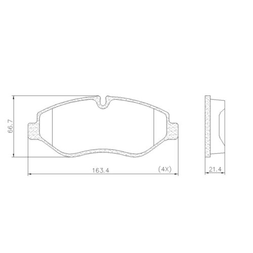Pastillas de Freno (0879)(163MM) IVECO DAILY 55C16, SPRINTER 415/VW CRAFTER