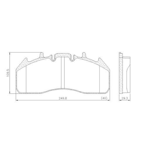 Pastillas de Freno (0967)(249MM) VOLVO B-7 R - B-12, B-6 PUMA TATSA