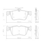 Pastillas de Freno (1198) (123MM) FORD MAVERICK- BRONCO- EDGE (21/..) TRASERA