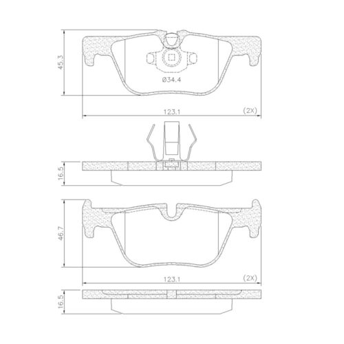 Pastillas de Freno (1113)(123MM) BMW SERIE 1 114-116-118-120-125 I 10/ TRASERA