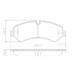 Pastillas de Freno (1260) (169MM) M. BENZ SPRINTER 511-514-516-519  TRASERA