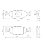 Pastillas de Freno (0302) (151MM) FIAT DUNA-UNO-SPAZIO/ VW GOL-GACEL-SENDA
