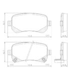 Pastillas de Freno (0956)(116MM) DODGE CARAVAN - JOURNEY / CHRYSLER VOYAGE