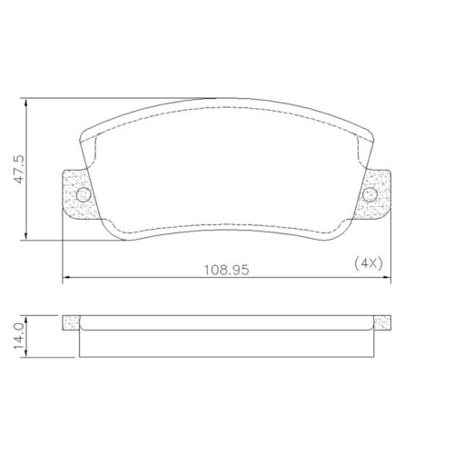 Pastillas de Freno (0294) (108MM) FIAT 128 - 147 - S. EUROPA - SPAZIO - FIORINO