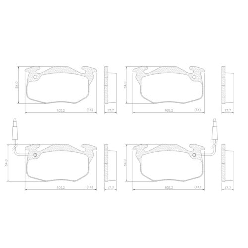 Pastillas de Freno (0192) (104MM)RENAULT 19 - R9 - CLIO / PEUGEOT 205, 306, 405