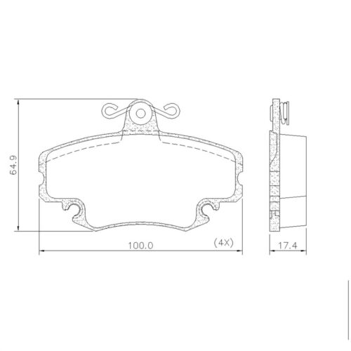 Pastillas de Freno (0191) (99MM)RENAULT R-19 - R-21 - NEVADA - CLIO -LOGAN