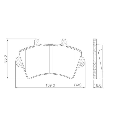 Pastillas de Freno (0731)(138MM) RENAULT MASTER (02/...) (MZ-3134M)