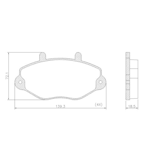 Pastillas de Freno (0371) (138MM) FORD TRANSIT 150-190 15'' (ABS)