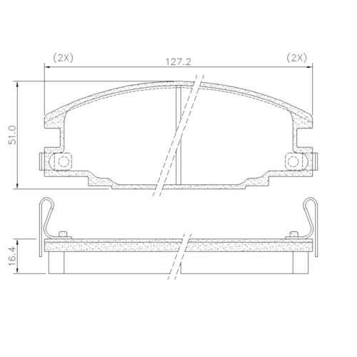 Pastillas de Freno (0031)(127MM) CHEVROLET LUV / ISUZU DIESEL