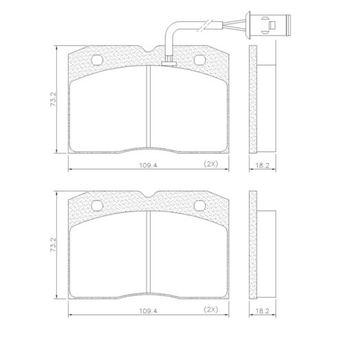 Pastillas de Freno (0059) (109MM) IVECO DAILY 40.8 - DEL-TRAS