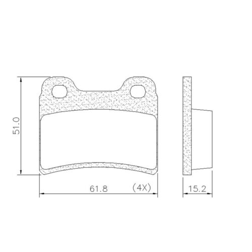 Pastillas de Freno (0280) (61MM) FORD ESCORT XR3-ORION/ VW GOL-PIONTER TRASERA